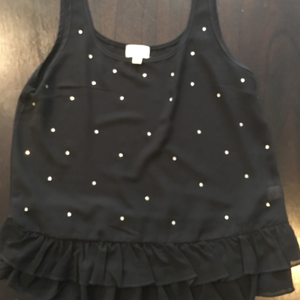 Medium Black Sheer Top